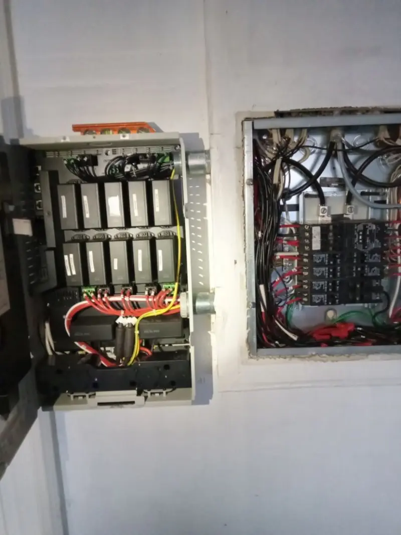 Electrical panel upgrade completed for Indoor Lighting Installation in Cushing